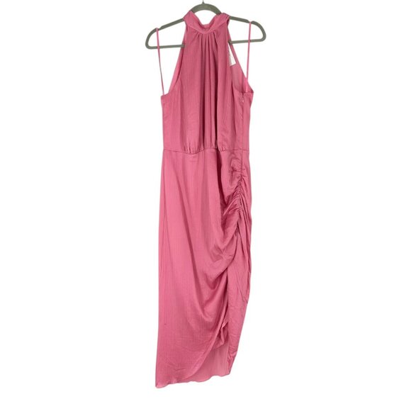 NWT Veronica Beard Gabriella Halter Tie Neck Dress in Pink Sherbet - Picture 2 of 10